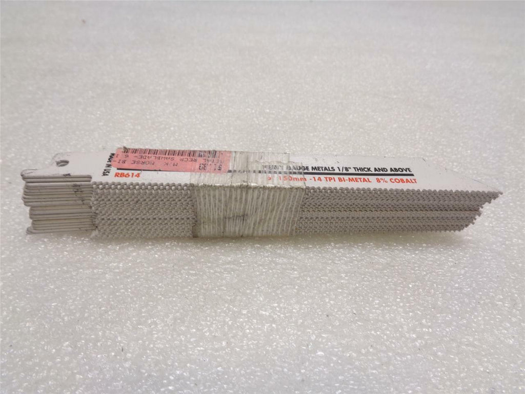 NEW 20 PACK MORSE 6 INCH RECIPROCATING SAW BLADES 14 TPI RB614 SP2T1