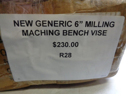 NEW GENERIC 6" MILLING MACHINE BENCH VISE R28