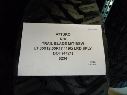2 ATTURO TRAIL BLADE M/T LT 35 12.5 17 119Q LRD 8PLY TIRE N/AAT3512517D CQ1