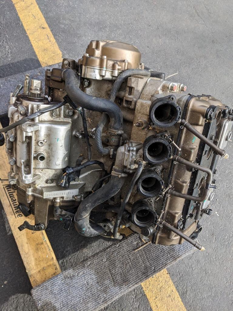 FOR PARTS ONLY KAWASAKI ZX600FEI22955 ENGINE FOR 2008 KAWASAKI ZX600J8F USED B2