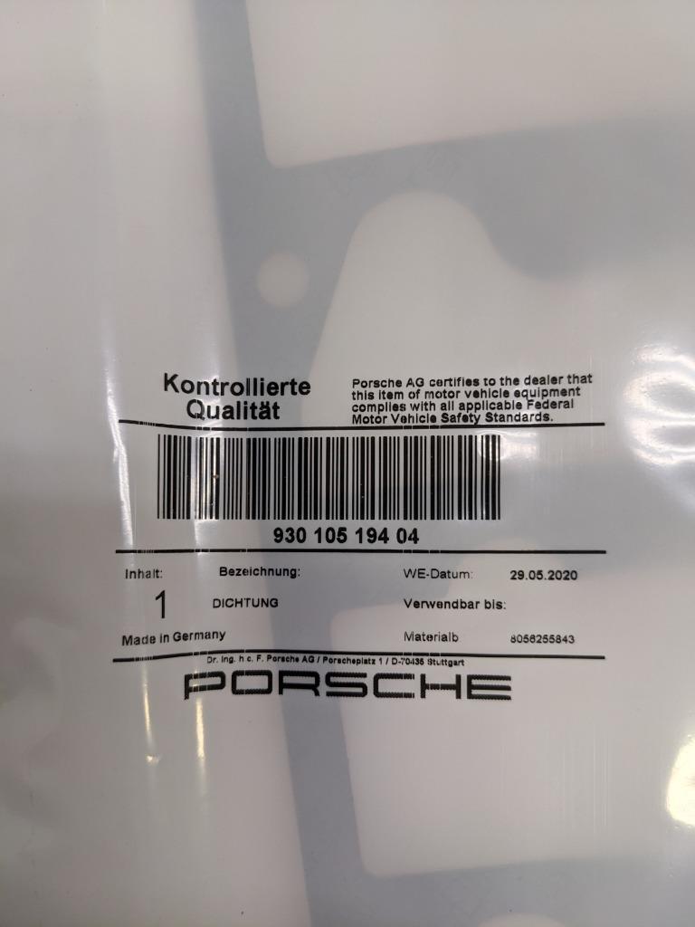 PORSCHE 93010590201 ENGINE VALVE COVER GASKET KIT FOR 911 NEW PGB2TA