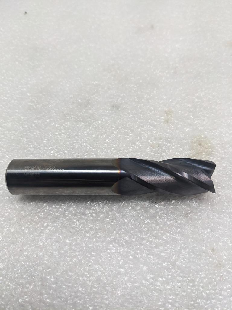 NIAGARA CUTTER SQUARE END 3/4" DIAM 2-1/4" 4 FLUTE SOLID CARBIDE NEW R29