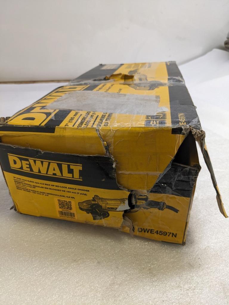 DEWALT DWE4597N PROTECT LARGE ANGLE GRINDER 7" DIA WHEEL 120 VAC NO-LOCK NEW R35