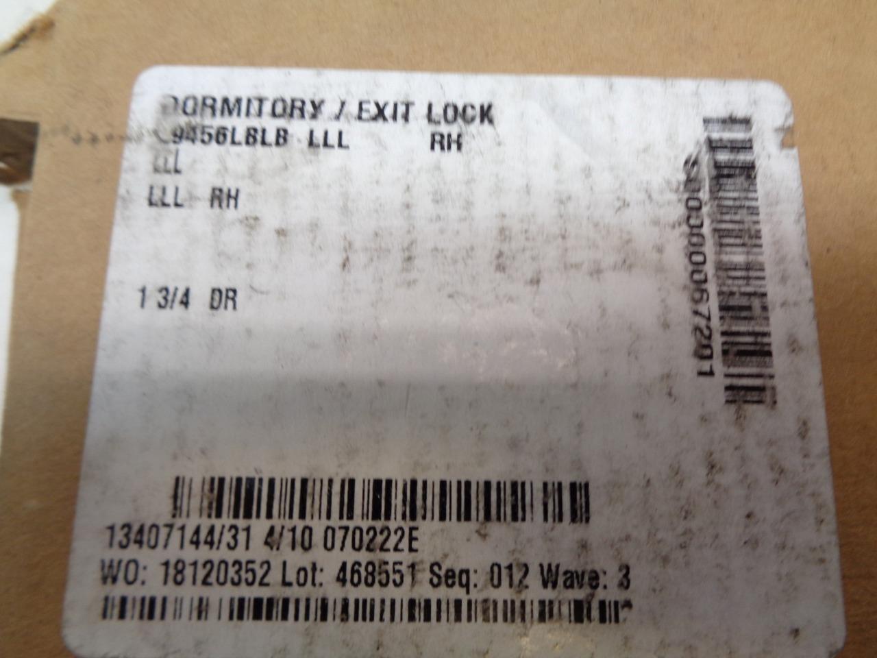 SCHLAGE L9000 SERIES DORMITORY/EXIT LOCK L9456LB R27