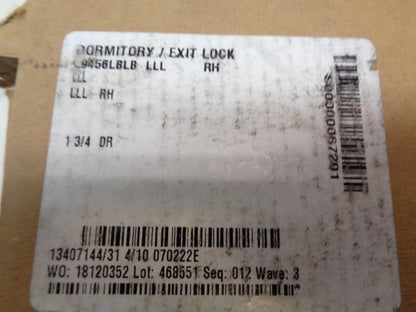 SCHLAGE L9000 SERIES DORMITORY/EXIT LOCK L9456LB R27