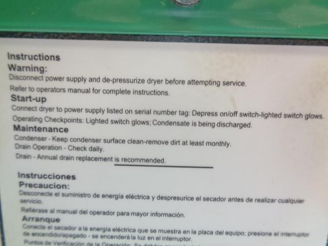SPEEDAIRE 3YA50A REFRIGERATED AIR DRYER 115VAC 60HZ 13X15X13 3/8" OD NEW R14