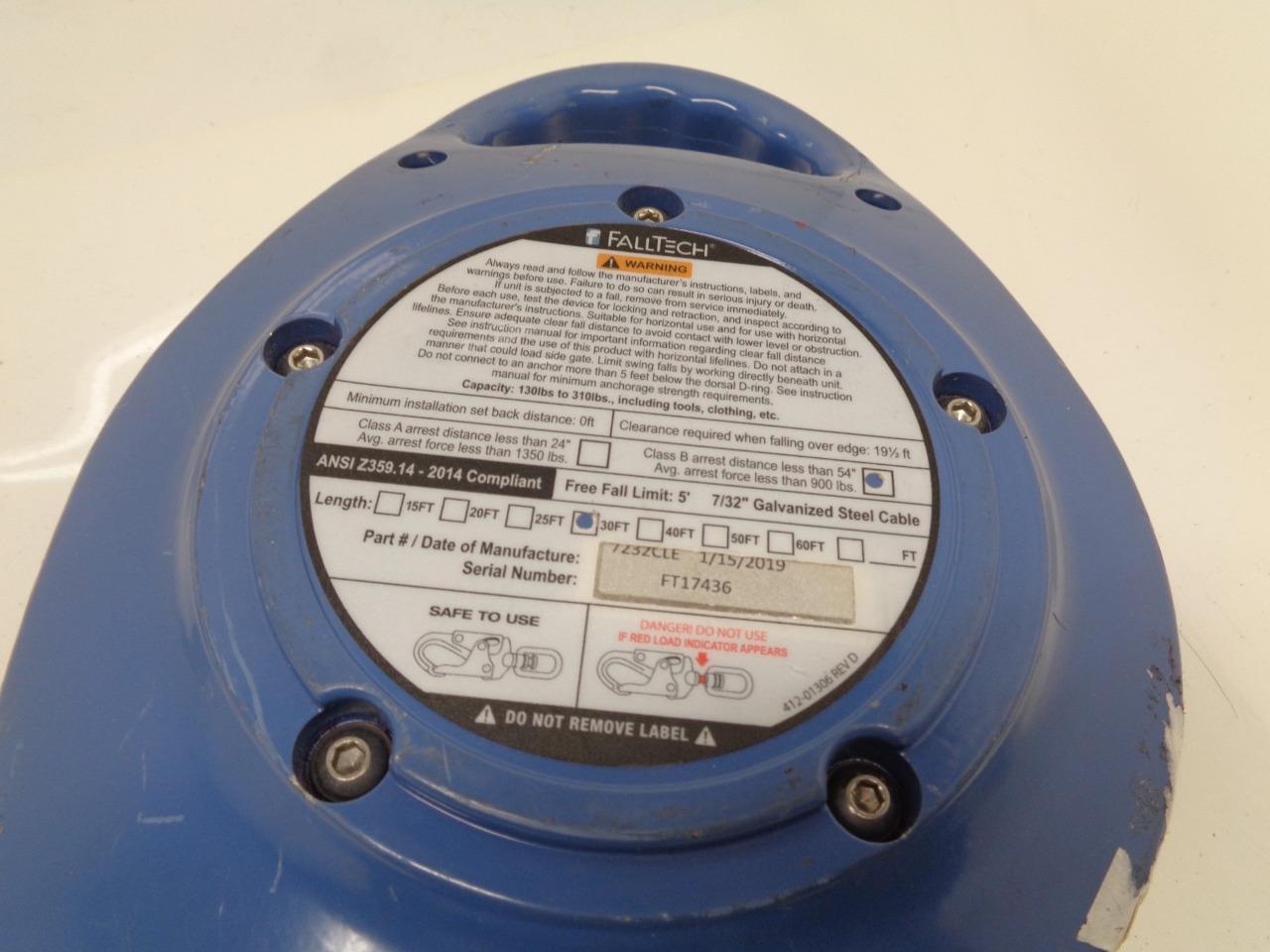 FALLTECH DURATECH 30' LEADING EDGE SRL-LE 7232CLE LIFELINE NEW H2