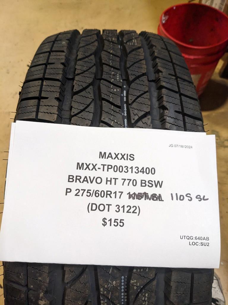 MAXXIS BRAVO HT 770 BSW P 275 60 17 110S SL TIRE TP00313400 CQ3