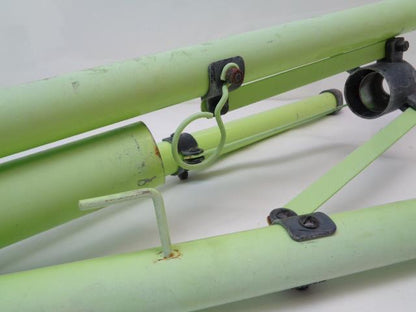USED TELESCOPING TRIPOD 52" DIAMETER 21.5"L CENTER POST 2" DIA. GREEN R35