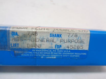 NIAGARA CUTTER MILL D400 7/8 DIAM. 7/8 SHANK HSS-GENERAL PURPOSE 45285 R22T6BA