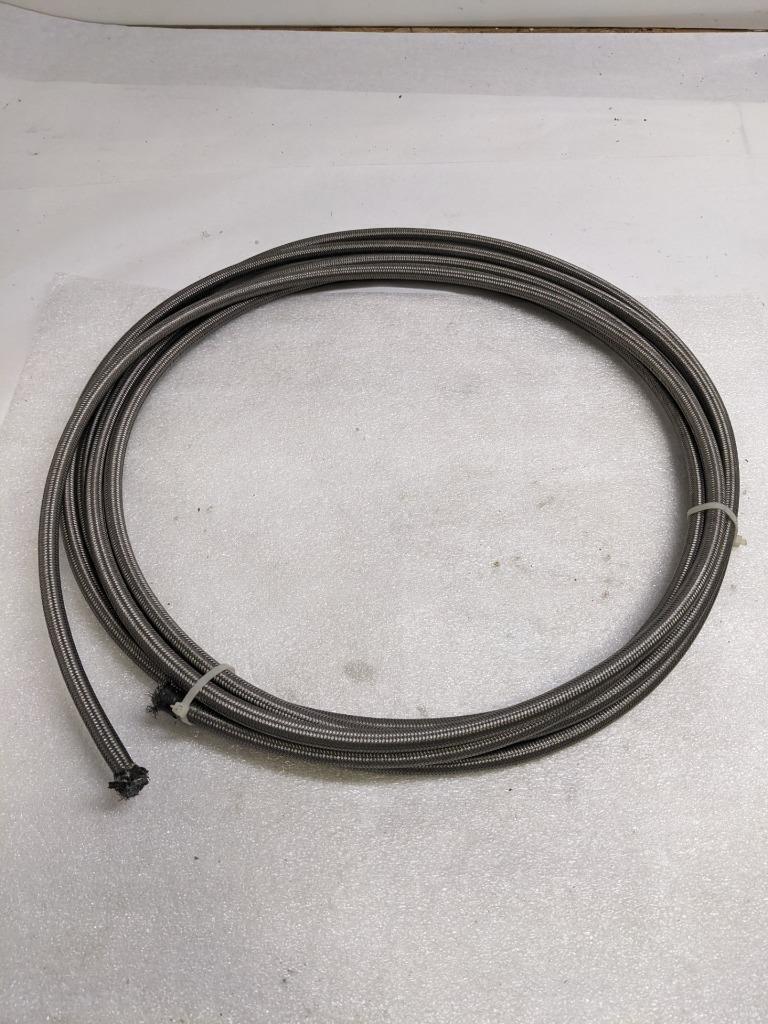 UNBRANDED BRAIDED 30' METALLIC HOSE 3/8" ID 1/2" OD W/ PLASTIC TUBING NEW R3T3