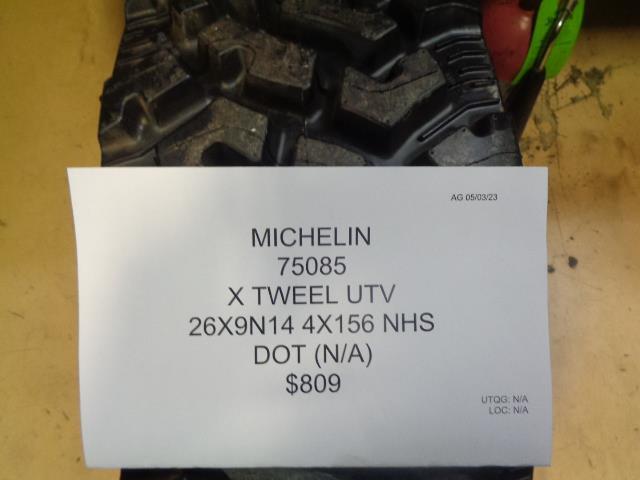 1 MICHELIN X TWEEL UTV 26 9 14 4X156 NHS TIRE/WHEEL 75085 BQ2