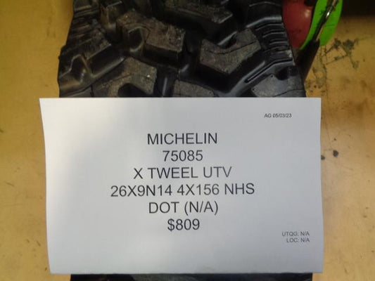 1 MICHELIN X TWEEL UTV 26 9 14 4X156 NHS TIRE/WHEEL 75085 BQ2