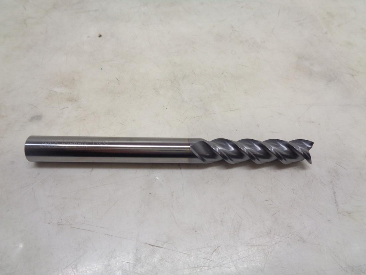 NEW NIAGARA 61647 CARBIDE END MILL ALUM-TICN COATING 3/8"x1-1/2" 3 FLUTE R22T6BA