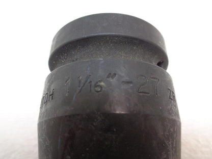 NEW OZAT 1617M27DH1 1-1/16" 12 POINT SHORT 1" DRIVE IMPACT SOCKET R22
