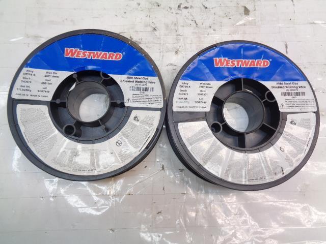 2 WESTWARD 24D973 WELDING WIRE CARBON STEEL ER70S-6 0.03" DIA 11LBS NEW R14