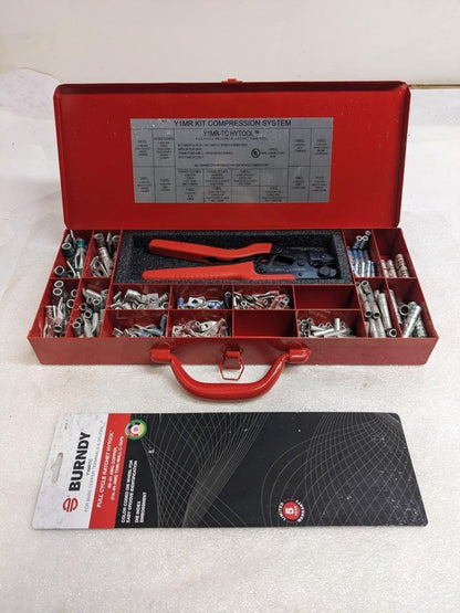 BURNDY Y1MRKIT CRIMPER AND CONNECTOR KIT YS, YSV 4.5 TON FOR WIRE/CABLE NEW R27