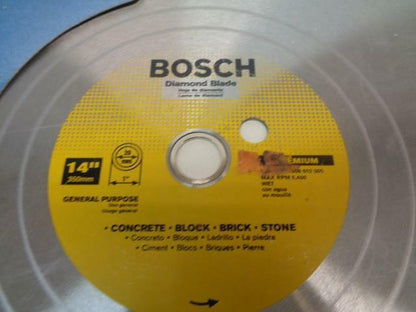 BOSCH PREMIUM PLUS 14" WET CUTTING SEGMENTED DIAMOND SAW BLADE DB1441 SP1T2