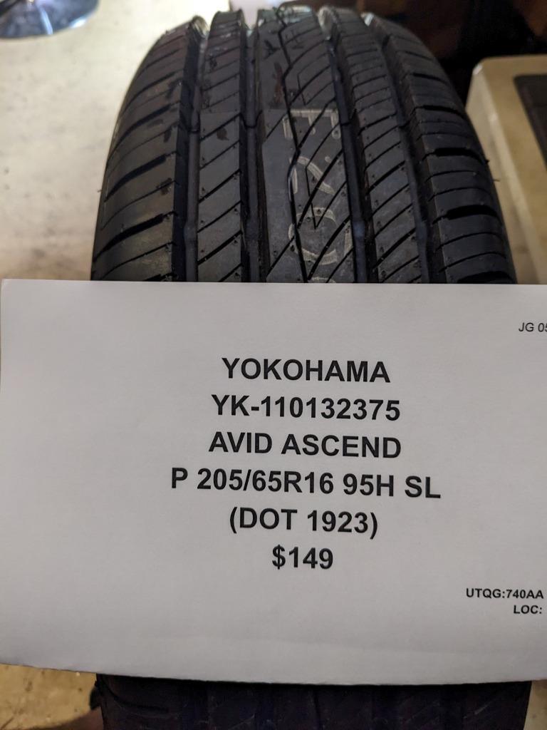 YOKOHAMA  AVID ASCEND P 205 65 16 95H SL TIRE 110132375 CQ2