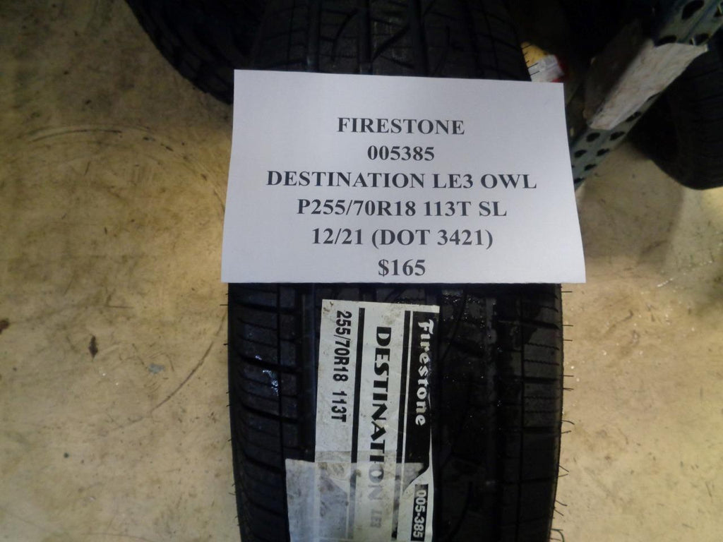 2 FIRESTONE DESTINATION LE3 OWL P 255 70 18 113T SL ALL SEASON TIRES 005385 BQ4