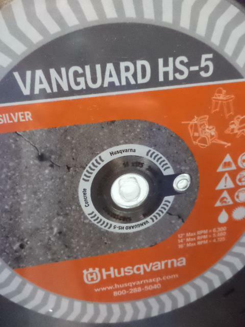NEW HUSQVARNA VANGUARD HS-5 14" 350mm CONCRETE DIAMOND SAW BLADE SP2T2