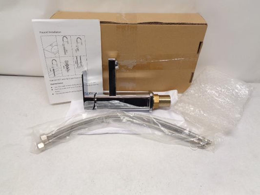 BRAND NEW CHROME SINGLE HANDLE HOT & COLD MIXER BATHROOM SINK FAUCET R29