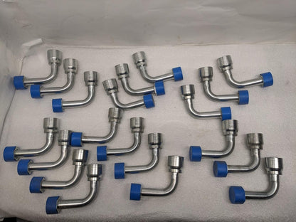 1 PACK OF 4 EATON 1-1/16"x12" 90° ELBOW HYDRAULIC HOSE FITTINGS 16-22 R10