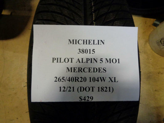1 NEW MICHELIN PILOT ALPIN 5 (MO) 265 40 20 104W XL 38015