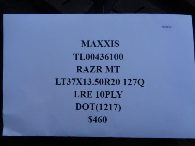 MAXXIS RAZR MT LT 37 13.50 R20 127Q LRE 10PLY MUD TERRAIN TIRE TL00436100 SU16