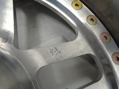 USED CUSTOM POLISHED 18X12 5X4.75 ET 50.50 DRAG BEADLOCK WHEEL W/TOYO TIRE B2