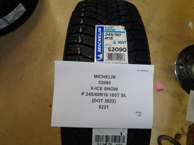 MICHELIN X-ICE SNOW P 245 60 18 105T SL TIRE 52090 BQ4