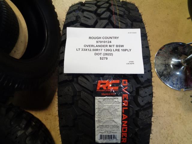 2 ROUGH COUNTRY OVERLANDER LT 33 12.5 17 126Q LRE 10PLY TIRES 97010124 CQ1