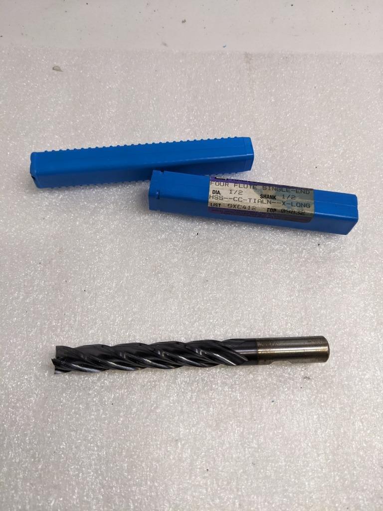 NIAGARA CUTTERS 09832 4-FLUTE1/2" DIA. 5" OAL HSS-CC-TIALN END MILL NEW R22T5