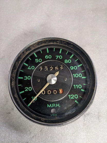 GENUINE PORSCHE 65-69 912 GREEN VDO 120MPH SPEEDOMETER 90274110212 r20t6