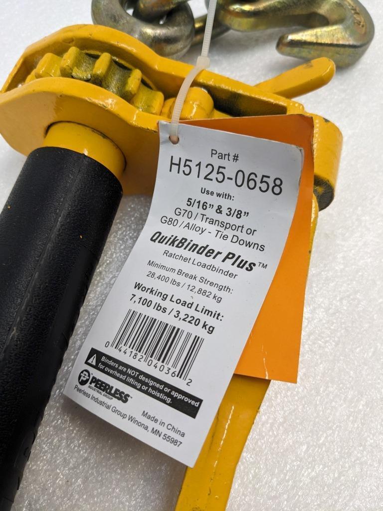 PEERLESS QUICKBINDER H5125-0658 RATCHET LOADBINDER 5/16"-3/8" 7100 LBS NEW R28