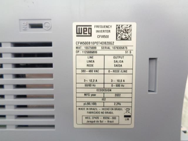 WEG CFW500 FREQUENCY CONVERTER CFW500B10P0T4DB20G2 15575699 NEW R35