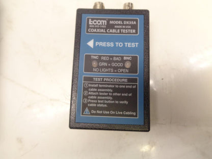 NEW L-COM COAXIAL CABLE TESTER DX35A KIT WITH CASE R22T5