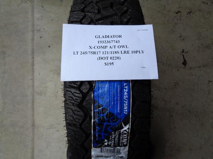 GLADIATOR X-COMP A/T OWL LT 245 75 17 121/118S LRE 10PLY TIRE 1932367743 AQ4 SU7