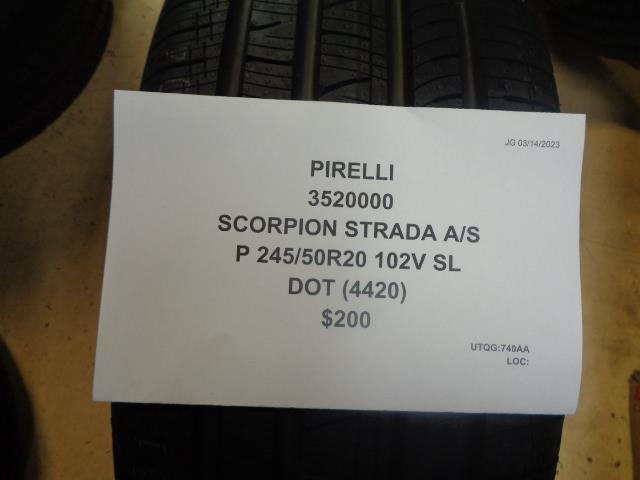 2 PIRELLI SCORPION STRADA AS P 245 50 20 102V SL ALL SEASON TIRES 3520000 CQ1