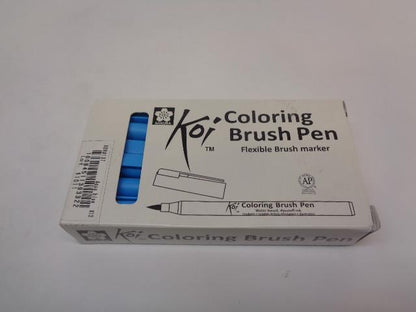 NEW SAKURA KOI BRUSH PEN AQCUA BLUE 39332 XBR#137 12 PACK R28