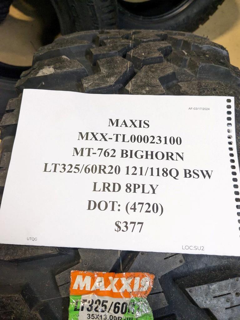 MAXXIS MT-762 BIGHORN BSW  LT 325 60 20 121/118Q 8PLY TIRE TL00023100 CQ1