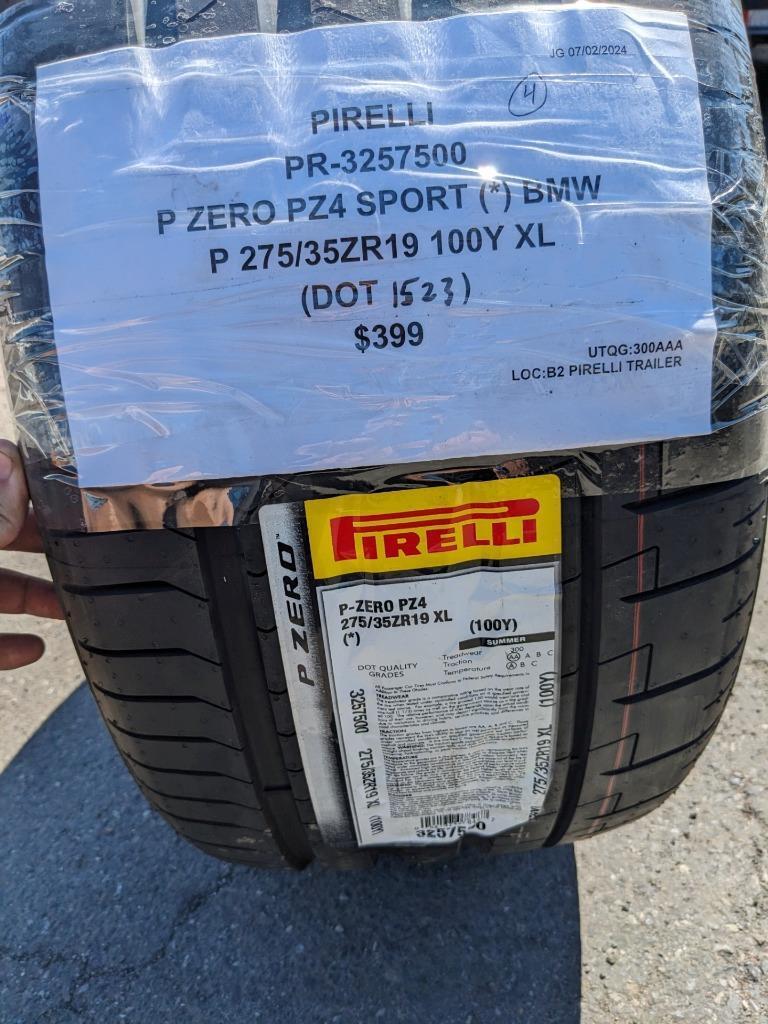 2 PIRELLI P ZERO PZ4 SPORT (*) BMW P 275 35 19 100Y SUMMER TIRES 3257500 CQ3