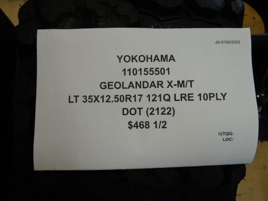 YOKOHAMA GEOLANDAR X-M/T  LT 35 12.50 R17 121Q LRE 10PLY TIRE 110155501 BQ4