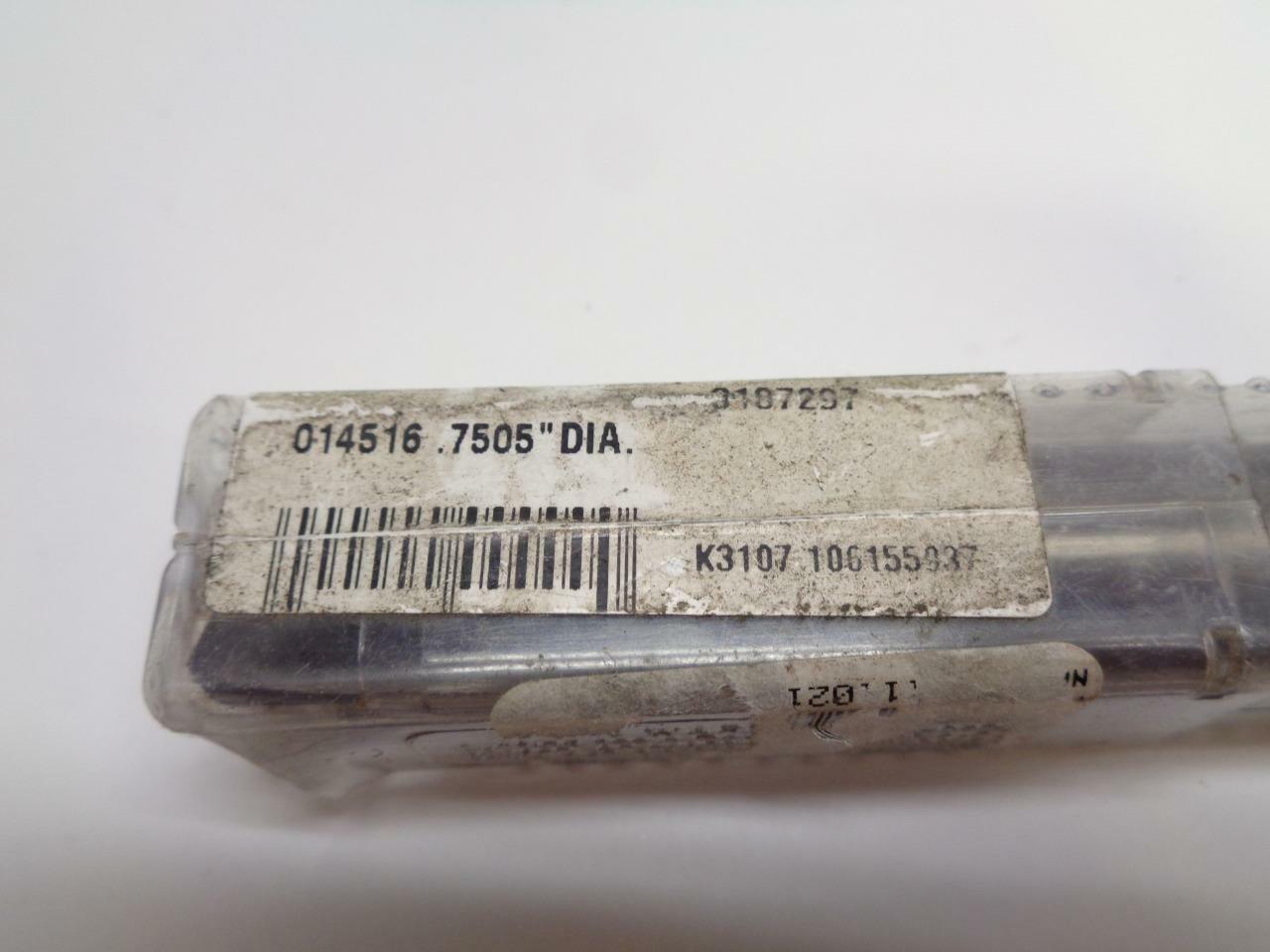 METAL REMOVAL STRAIGHT FLUTE DRILL BIT .7505" DIA. 014516 MBCBS