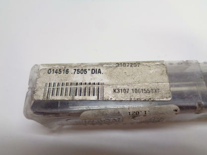 METAL REMOVAL STRAIGHT FLUTE DRILL BIT .7505" DIA. 014516 MBCBS