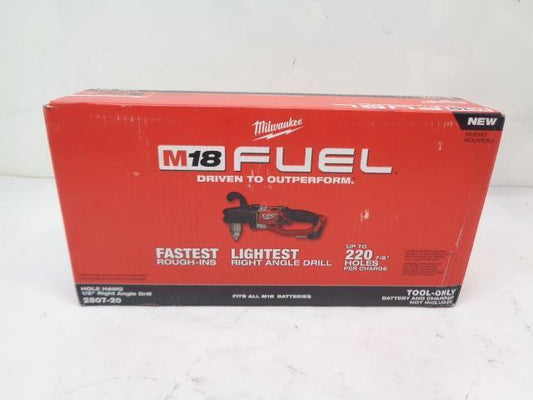 BRAND NEW MILWAUKEE M18 FUEL RIGHT ANGLE DRILL 1/2" HOLE HAWG 2807-20 BSR35