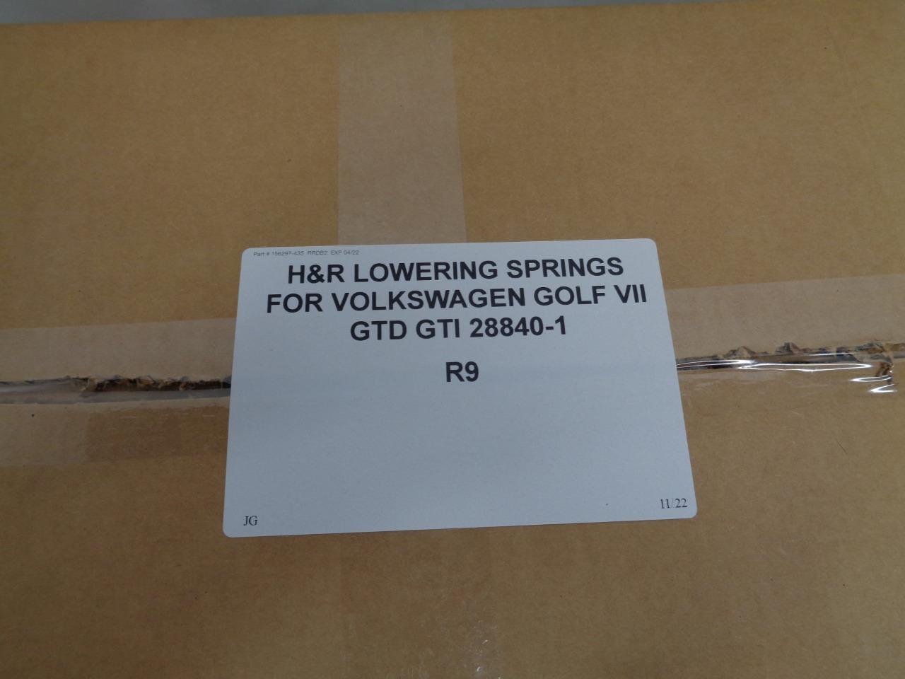 H&R LOWERING SPRINGS FOR VW GOLF VII 45/45MM 28840-1 R4