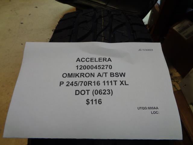 ACCELERA OMIKRON A/T BSW P 245 70 16 111T XL TIRE 1200045270 BQ4