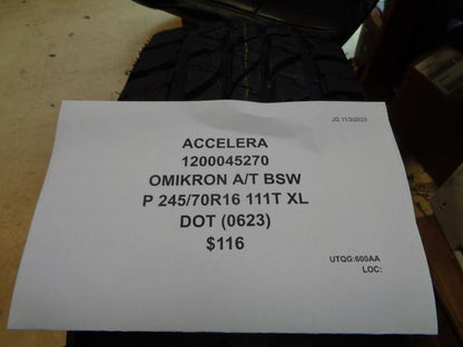 ACCELERA OMIKRON A/T BSW P 245 70 16 111T XL TIRE 1200045270 BQ4