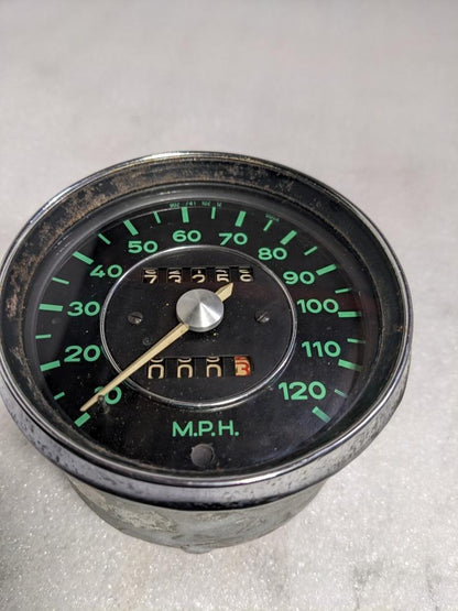 GENUINE PORSCHE 65-69 912 GREEN VDO 120MPH SPEEDOMETER 90274110212 r20t6